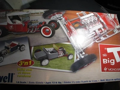 CAIXA ABERTA VINTAGE 1/8 REVELL #2617 GRANDE "T" NOVA - Imagem 1 de 4