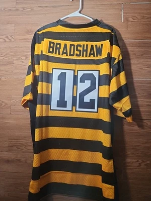 Pittsburgh Steelers Terry Bradshaw Throwback Bumblebee Football Jersey Mens XXXL - Image 1 of 4