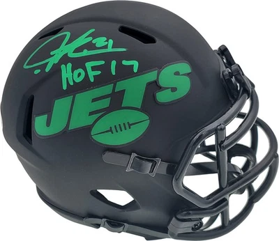 LaDainian Tomlinson Signed Jets Eclipse Black Mini Helmet "HOF 17" Beckett - Image 1 of 4