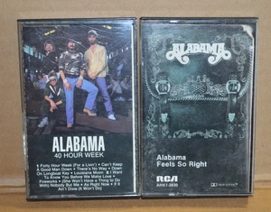 Set of 2 Vintage Alabama Cassette Tapes - 40 Hour Week & Feels So Right - Imagen 1 de 4