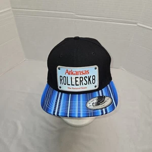 Citylocs Arkansas Custom Hat Says Rollerskate Adj Snapbackblack On Blue Euc - Picture 1 of 6