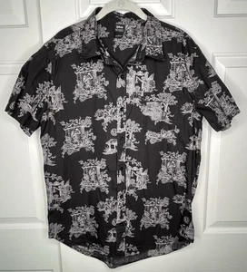 Disney Our Universe Haunted Mansion Shirt Mens Large Black Short Sleeve 1 Pocket - Picture 1 of 11