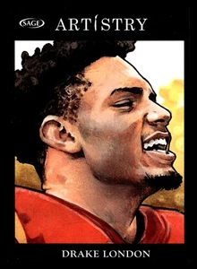 2022 SAGE Artistry #110 Drake London USC Trojans Football Card - Picture 1 of 2