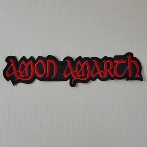 AMON AMARTH Red Shaped Band Logo BACK PATCH BIG Embroidered - Picture 1 of 6