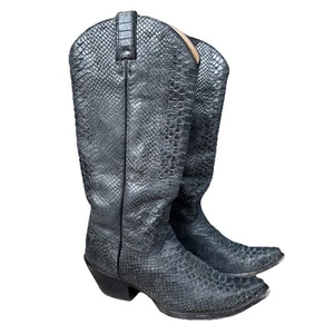 Idyllwind Womens Strut Western Black Leather Boots Size 8.5 B Snip Toe Scalloped - Picture 1 of 14