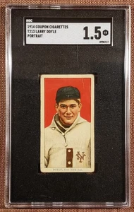 Tarjeta de béisbol 1914 cupón retrato T213 Larry Doyle New York Giants Cubs SGC 1,5 - Imagen 1 de 3