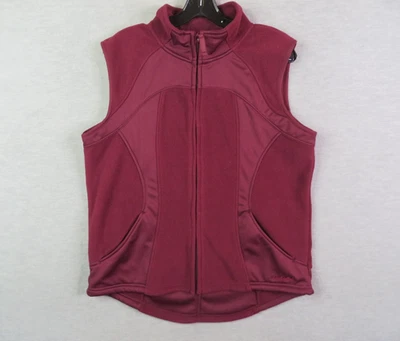 Cabelas Womens Jacket L Red Fleece Full Zip Vest Gorpcore Outdoor Hiking Fall - Image 1 of 4