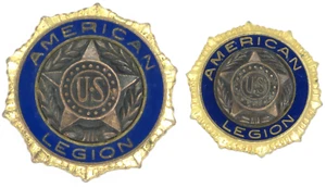C1950s PAT 54296 Balfour Co American Legion Screw Back Hat Lapel Pin Set Lot - Picture 1 of 5