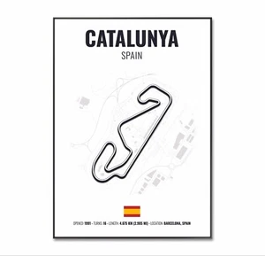 Catalunya F1 Grand Prix Poster, Formula 1 Print, Spanish Grand Prix Race Track. - Picture 1 of 4
