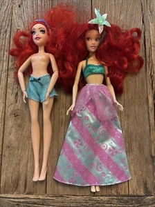 Lot Of 2 Disney Little Mermaid Dolls Ariel - Picture 1 of 6