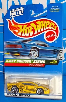 Jaguar XJ220 1999 serie X-Ray Cruiser #948 amarillo con 3 SP Hot Wheels Foto 1 de 2