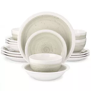 Juego de vajilla vancasso ORI 16 piezas gres platos beige vajilla servicio para 4 - Imagen 1 de 12