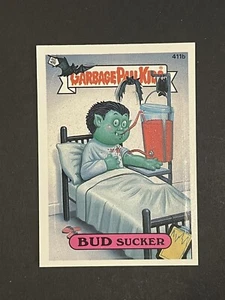 1987 TOPPS GARBAGE PAIL KIDS STICKER BUD SUCKER GPK CARD #411B OS10 NM - Picture 1 of 2