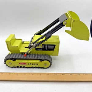 Bulldozer cargador Tonka acero prensado verde lima vintage años 70 - Imagen 1 de 10