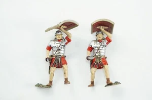 2 Roman Legionnaires Plastic Toy Soldier Figurines Amazing Detail - Picture 1 of 6