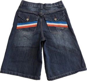 Coogi Shorts Boys 18 Blue Denim Y2K Embroidered Jean Baggy Hip Hop Streetwear - Picture 1 of 5