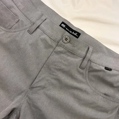 Pantalones de golf Travis Mathew para hombre grises a cuadros de pastor frente plano Foto 1 de 4