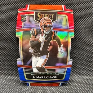 2021 Select Jamarr Chase Red & Blue Die Cut Concourse SP Cincinnati Bengals - Bild 1 von 2