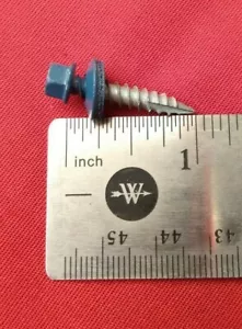 Tornillos de techo/revestimiento de metal azul galería de 10x 1", madera - Imagen 1 de 6