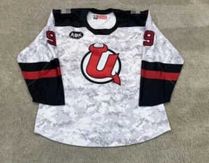 Utica Comets Game Issued Throwback 2023 Devils Camo Military CCM Jersey 56 Holtz - Bild 1 von 14