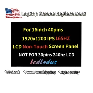 NE160WUM-NX2 V18.0 16" 1920x1200 LCD Screen 40 pins IPS NE160WUM-NX6 V18.0 New - Picture 1 of 5
