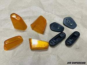 HONDA C100 CA100 C102 C105 CUB RUBBER & SIGNAL WINKER LENS AMBER - Picture 1 of 5