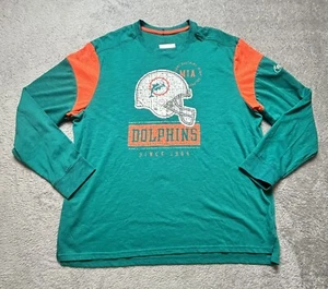 Men's Nike Heathered Aqua Miami Dolphins Rewind Playback Helmet Long Sleeve 2XL - Picture 1 of 4