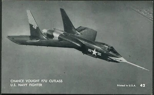 Tarjeta postal de avión de combate Chance Vought F7U Cutlass de la Marina de los Estados Unidos Fuerza Aérea - Imagen 1 de 2