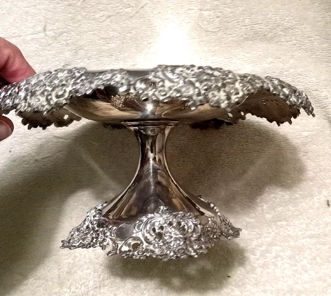 Tiffany Sterling Silver Compote Tazza Ca. 1902-1907 C No Monogram Cover