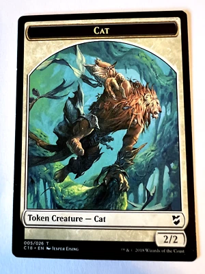 MTG Magic The Gathering Commander 2018 Token  Creature Cat   Soldier LP - Image 1 of 2