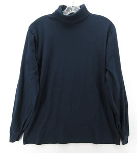 VINTAGE Lord & Taylor Shirt Men Large Blue Turtleneck T Tee Pullover 90s USA - Picture 1 of 10
