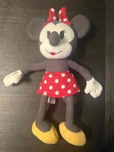 Rare Vintage Hallmark Retro Knit Minnie Mouse Grey w/ Red polka Dot Bow & Skirt - Picture 1 of 4