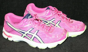 Asic's GT 1000 Women's Pink Green Athletic Running Sneakers Shoes Size 6 EUR 39 - Picture 1 of 8