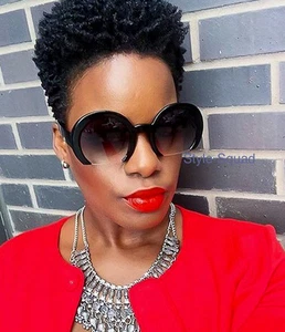 Round Circle Semi Half Rim Cut Off Razor Rasoir Fashion Icon LUX Sunglasses 6513 - Picture 1 of 6