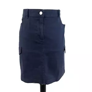 Brooks Brothers 1818 Rock Größe 12 marineblau Cargo gerade über dem Knie Freizeit - Bild 1 von 8