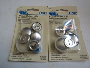 2 X Dritz 14-36 Cover Button Kit with Tools, Size 36 (7/8-Inch), 8 buttons total - Picture 1 of 4