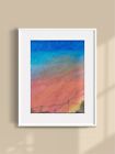Handmade Oil Pastel Painting On Paper 9" X 12" Decor/Wall, Frame Not Included