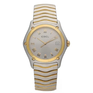 Ebel Classic Wave E1187F41 18k Yellow Gold Steel 38mm Swiss Quartz Men's Watch - Picture 1 of 6