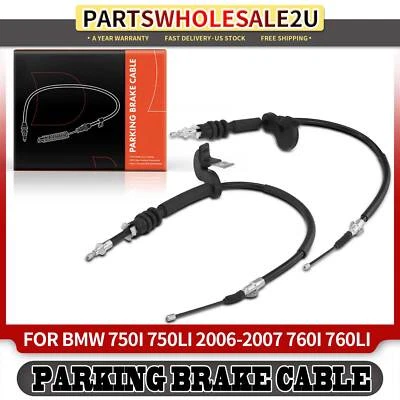 2x Nuevo cable de freno de estacionamiento trasero izquierdo y derecho para BMW 745i 750i 745Li 750Li 760Li Foto 1 de 4
