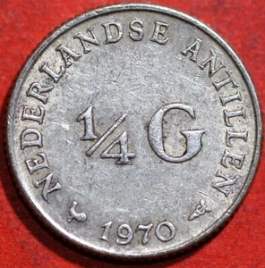 Netherlands Antilles 1/4 Gulden 1970 Juliana KM# 4 - Picture 1 of 2