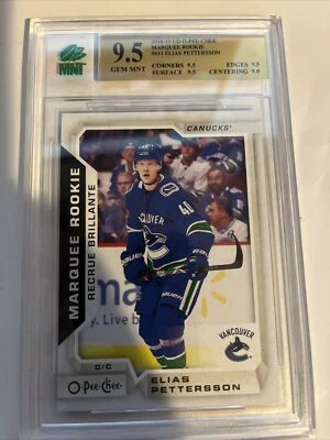 2018-19 OPC O-Pee-Chee Marquee Rookies #611 Elias Pettersson Canucks MNT 9.5 RC - Image 1 of 2