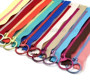 5-50 piezas #3 cremalleras de resina anillo extremo cerrado para artesanía billetera ropa accesorio - Imagen 1 de 23