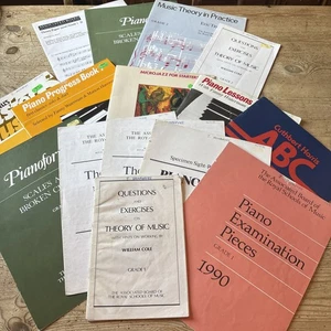 13 x Vintage 1980/90s Grade 1 & 2 Piano Exam Theory Sight Reading Scales - Used - Picture 1 of 9