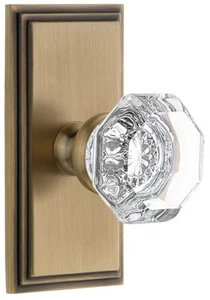 Grandeur CARCHM_PSG_238 Carre Solid Brass Rose Passage Door Knob - Brass - Picture 1 of 1
