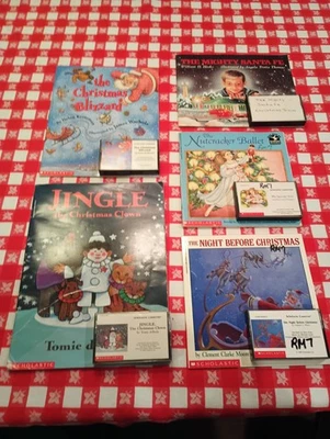 Children's Christmas Books W/ Cassettes 1 Sealed Lot Of 5 Scholastic Read Along - Image 1 of 4