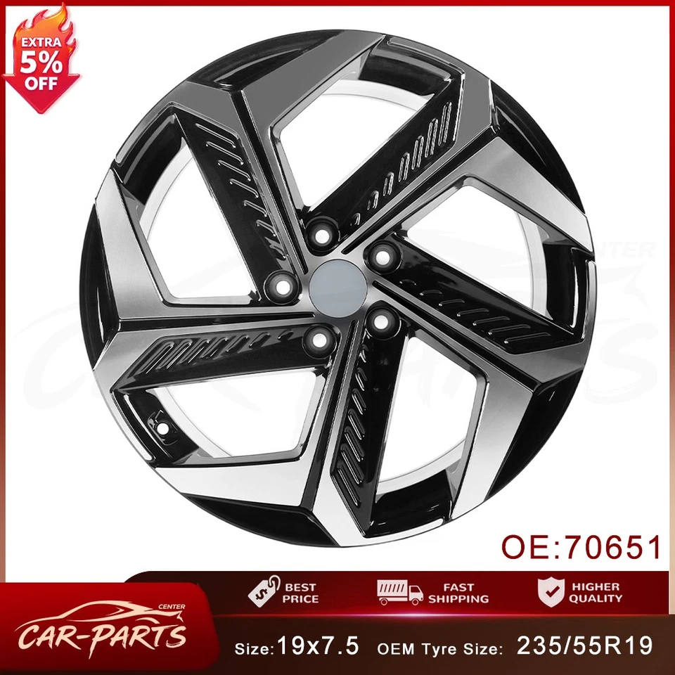 For  2022-2024 Hyundai Tucson 19 Inch Machined OEM Alloy Wheel Rim🔥70651 Foto 1 de 4