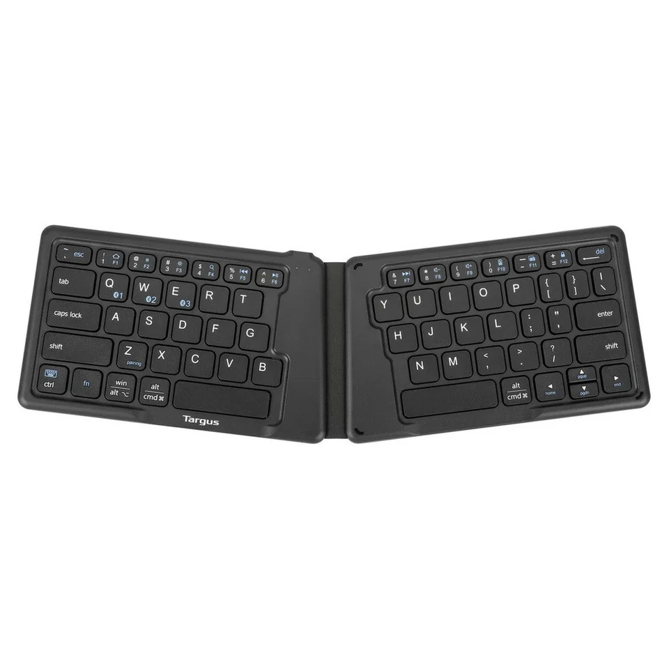 Targus Ergonomic Foldable UK QWERTY Bluetooth Antimicrobial Keyboard AKF003 - Image 1 of 4