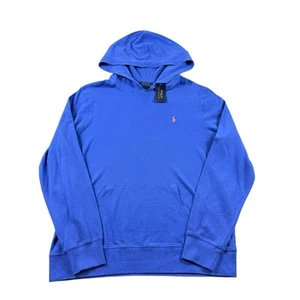 Polo Ralph Lauren Lightweight Blue Cotton Pony Logo Hoodie Size Boys XL NWT - Picture 1 of 4