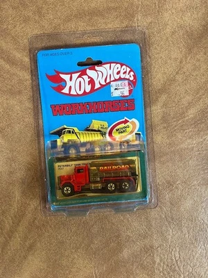 Peterbilt Railroad Tank Truck #2547 Hot Wheels Workhorses Mattel 1979 MOSC - Image 1 of 4