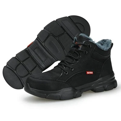 MARKENLOS Herren Damen Stahlkappe Winter Warm Arbeitsschuhe Sicherheitsschuhe